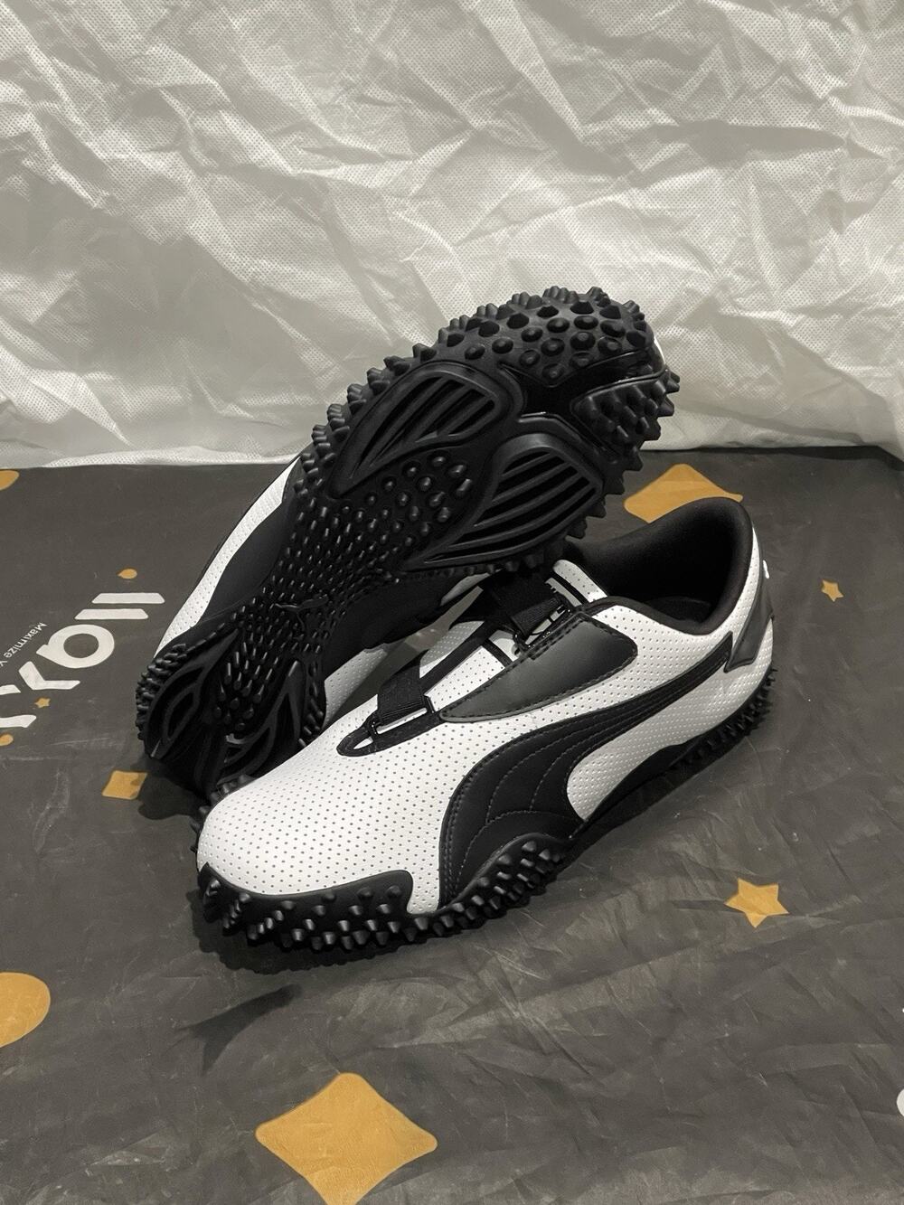 New Men’s 11.5 PUMA Mostro Perforated Leather In White/Black
